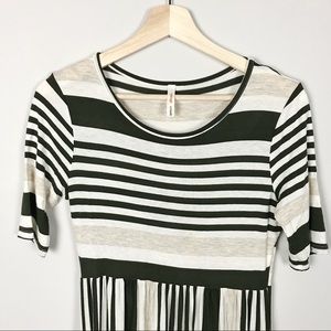 Orange Creek Striped Maxi Maternity Dress